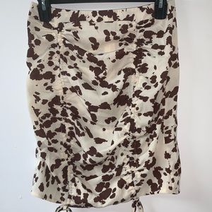 Cow Print Mini Skirt